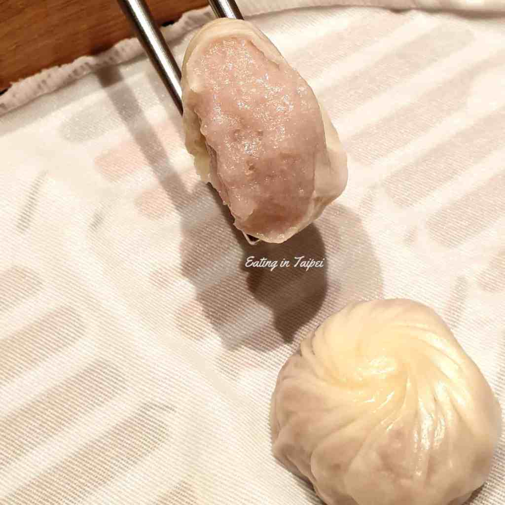 Taro sweet dumplings at Din Tai Fung